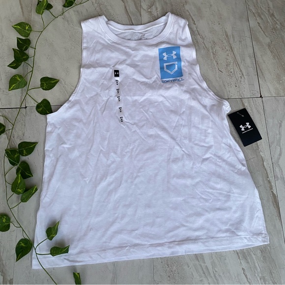 Under Armour Tops - Under Armour softball Tank Muscle Tee Shirt Sleeveless T-shirt Short Sleeve Top